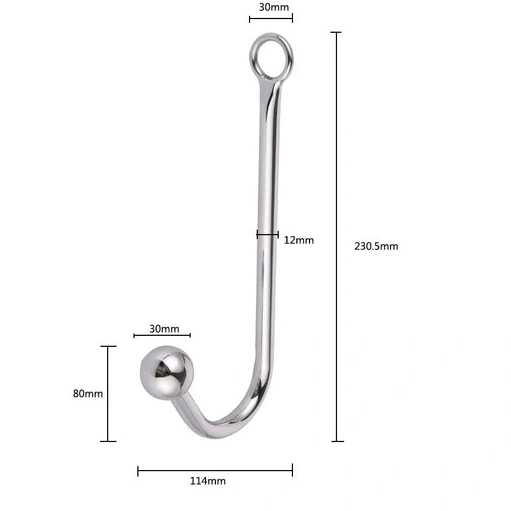 Anal Hooks Collar and 5334 Hook Cuffs with Anal Beaded Elegant 0914